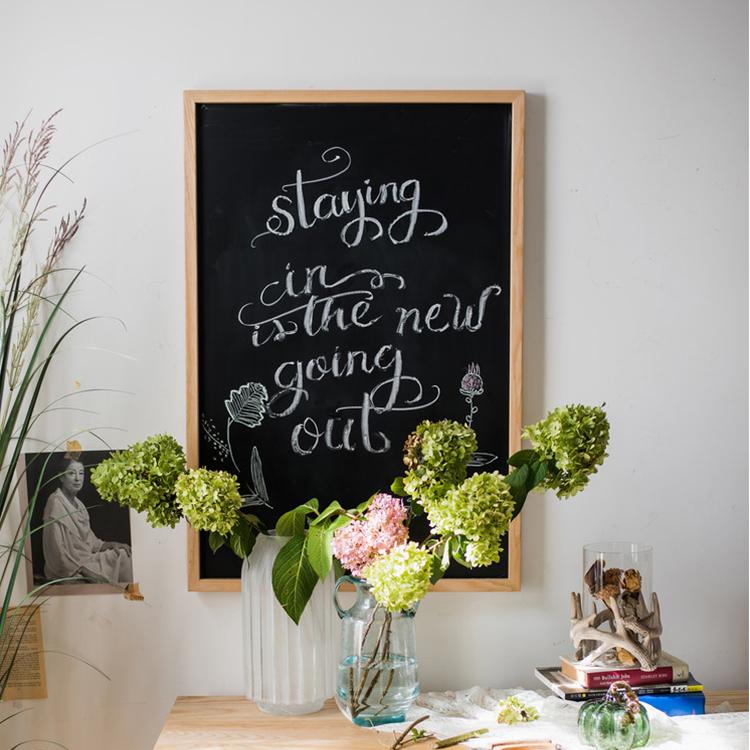 Black Magnetic Chalk Board with Solid Wood Frame, photo 9 of 9