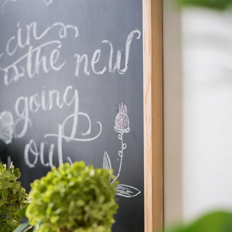 Black Magnetic Chalk Board with Solid Wood Frame, photo 3 of 9