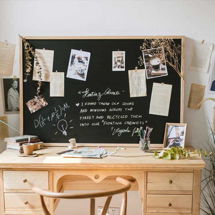 Black Magnetic Chalk Board with Solid Wood Frame, photo 2 of 9