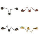 GobekUsa Double Swing Arm Wall Lights Bedside Sconce E27 Lighting Decor
