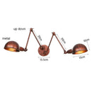GobekUsa Double Swing Arm Wall Lights Bedside Sconce E27 Lighting Decor