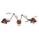 GobekUsa Double Swing Arm Wall Lights Bedside Sconce E27 Lighting Decor