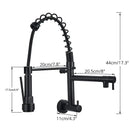 GobekUsa Dual Spout Kitchen Faucet Swivel Wall Mount 360 Rotation Cold Water Tap