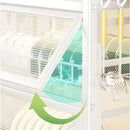 GobekUsa Double-layer Kitchen Dish Drying Rack with Chopstick Cage and Tableware Basket