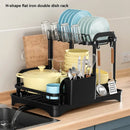 GobekUsa 2 Tier Dish Drainer Storage Rack for Kitchen Countertop Organization