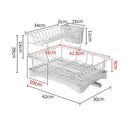 GobekUsa 2 Tier Dish Drainer Storage Rack for Kitchen Countertop Organization