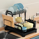 GobekUsa 2 Tier Dish Drainer Storage Rack for Kitchen Countertop Organization