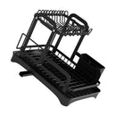 GobekUsa 2 Tier Dish Drainer Storage Rack for Kitchen Countertop Organization