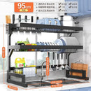 GobekUsa 2-Layer Over Sink Dish Drying Rack & Utensil Holder Organizer
