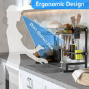 GobekUsa 2-Layer Over Sink Dish Drying Rack & Utensil Holder Organizer