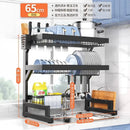 GobekUsa 2-Layer Over Sink Dish Drying Rack & Utensil Holder Organizer