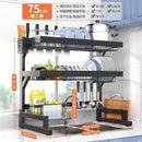 GobekUsa 2-Layer Over Sink Dish Drying Rack & Utensil Holder Organizer