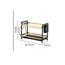 GobekUsa 2 Tier Kitchen Dish Rack Drainer Plate Storage Organizer Drainboard