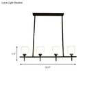 GobekUsa Traditional Cylinder Island Dining Room Lamp with White Glass Shades - 3/4 Hanging Lights
