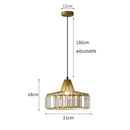 GobekUsa Crystal Kitchen Pendant Lamp for Dining Room, Coffee Shop, and Bar