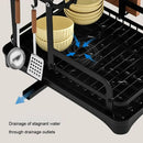 GobekUsa Double Layer Dish Drying Rack with Drainboard - Kitchen Countertop Organizer