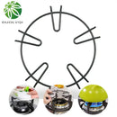 Black metal gas stove pot holder kitchen burner rack by Decorbites