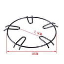 Black metal gas stove pot holder kitchen burner rack by Decorbites