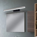 GobekUsa Black Metal LED Bathroom Wall Sconce with Double Arm: Modern Rectangle Vanity Light