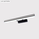 GobekUsa Black Metal LED Bathroom Wall Sconce with Double Arm: Modern Rectangle Vanity Light