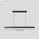 GobekUsa Black Metal Linear LED Pendant: Sleek Restaurant Island Light Fixture