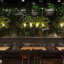 GobekUsa Black Metal Pendant Light Fixture for Wine Bar - 4/6-Bulb Cuboid Plant Island Lamp