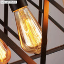 GobekUsa Black Metal Suspension Pendant Light for Dining Room and Warehouse