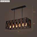 GobekUsa Black Metal Suspension Pendant Light for Dining Room and Warehouse