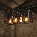 GobekUsa Black Metal Suspension Pendant Light for Dining Room and Warehouse