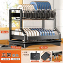 GobekUsa Kitchen Dish Drainer & Storage Rack - Countertop Organizer for Dinnerware