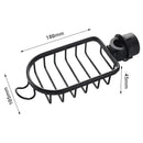 Black metal two tier adjustable shower caddy bathroom organizer by Decorbites