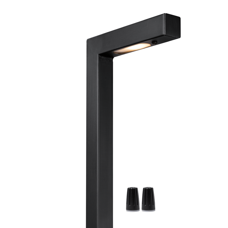 Gardenreet Solid Brass Low Voltage Landscape Path Light, 12V LED Outdoor Accent Pathway and Area Light(Modern L-shape 2404)