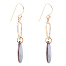 Black Mother of Pearl and Bronze Drop Earrings