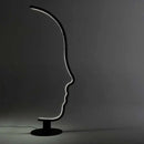 GobekUsa Black Nordic Human Face LED Floor Lamp: Adjustable Indoor Lighting for Living Room