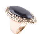 Black Onyx Golden Ring
