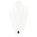 Black Onyx and Sterling Silver Teardrop Pendant Necklace