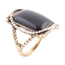 Black Onyx Mixed Metal Statement Ring