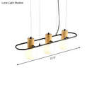 GobekUsa Black Orb Island Pendant Light – Modern 3/4-Light Frosted Glass Hanging Lamp Kit with Rectangle Ring