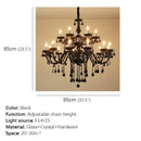 GobekUsa Crystal Pendant Chandelier for Luxurious Living Room, Restaurant, Bedroom & Villa