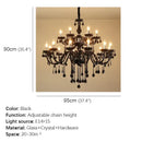 GobekUsa Crystal Pendant Chandelier for Luxurious Living Room, Restaurant, Bedroom & Villa