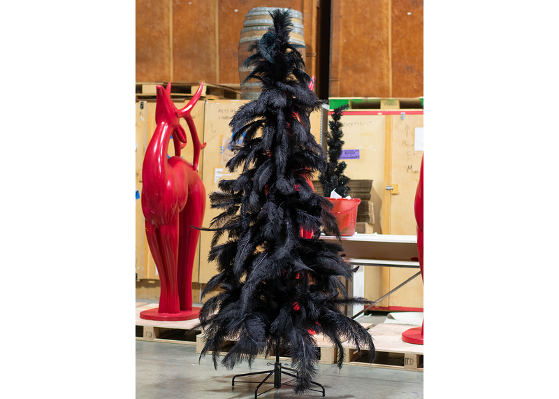 Black Ostrich Feather Tree