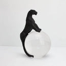 GobekUsa Crystal Ball Metal Animal Sculptures Home Decor Figurines