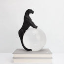 GobekUsa Crystal Ball Metal Animal Sculptures Home Decor Figurines