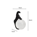 GobekUsa Crystal Ball Metal Animal Sculptures Home Decor Figurines