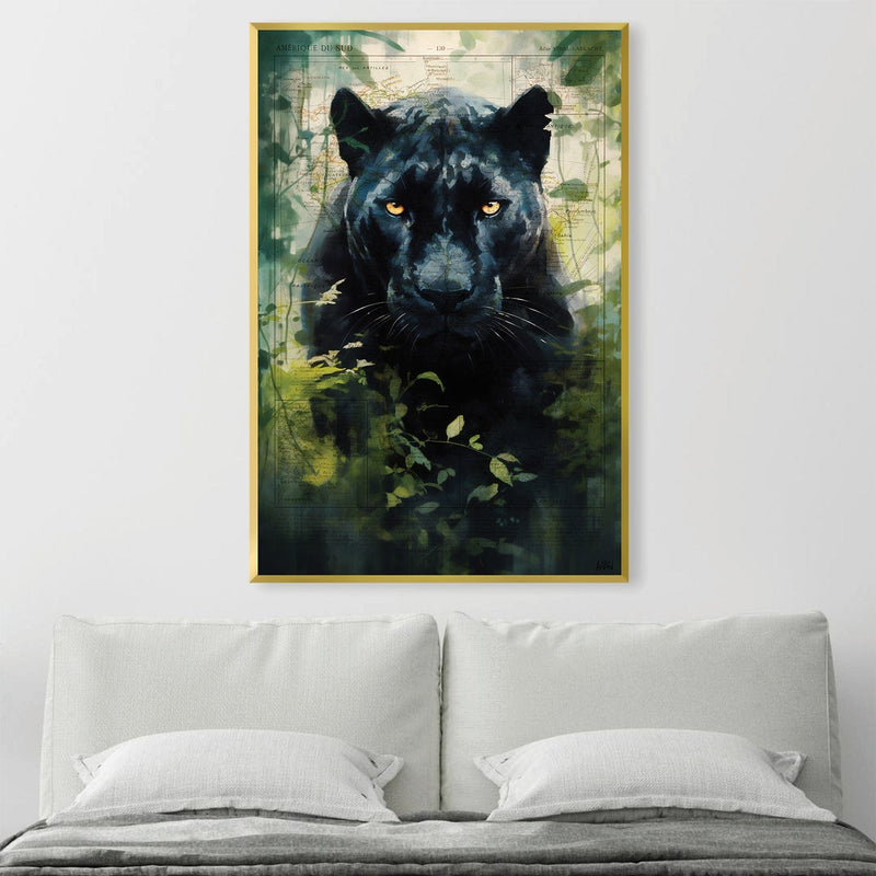 Black Panther Portrait Canvas