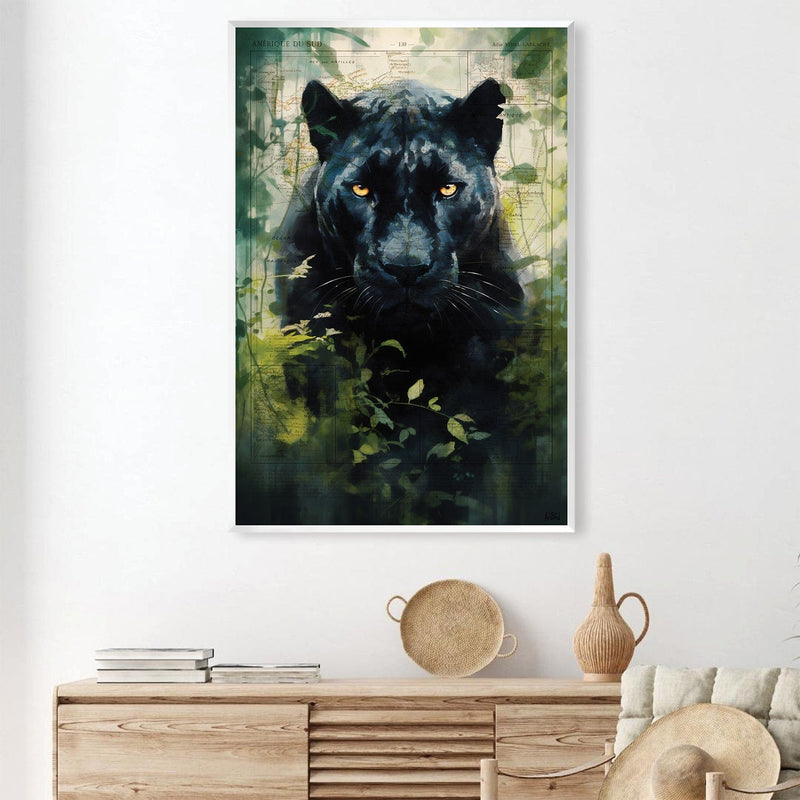 Black Panther Portrait Canvas