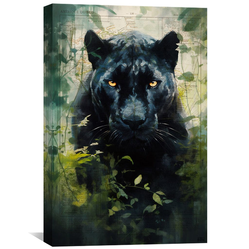 Black Panther Portrait Canvas