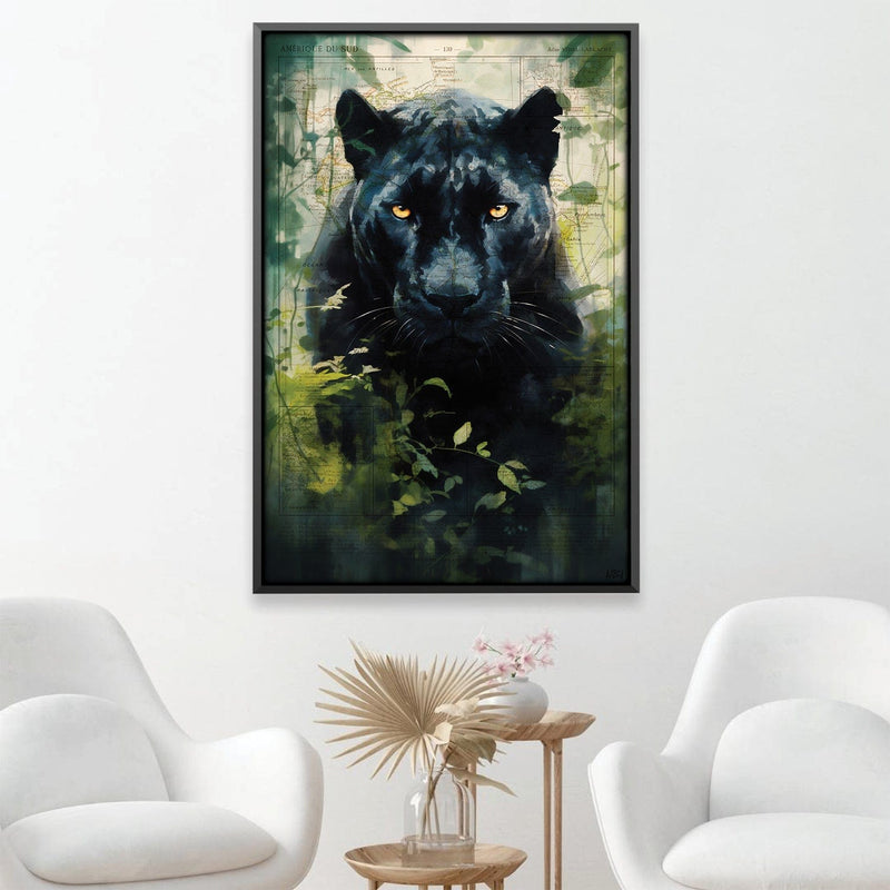 Black Panther Portrait Canvas