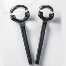 Black plastic coffee machine grinder brush – kitchen cleaning tool by Decorbites