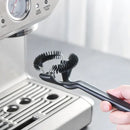 Black plastic coffee machine grinder brush – kitchen cleaning tool by Decorbites